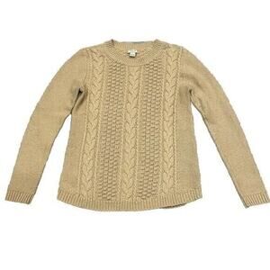 VTG J.Crew Womens Cable Knit Sweater XS Cozy Chunky Fisherman Y2K 90’s Cabin